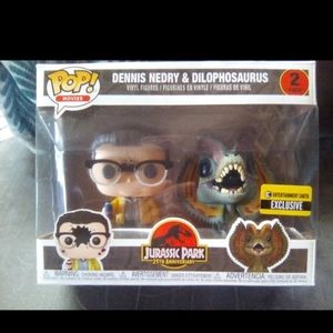 Funko Pop Jurassic Park Dennis Nerdy & Dilophosurus 2 Pack